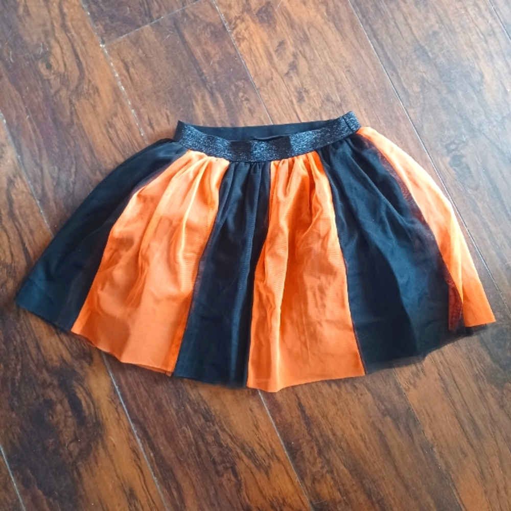 Kids Halloween Pumpkin Tutu Skirt Girls Size L (10/12)